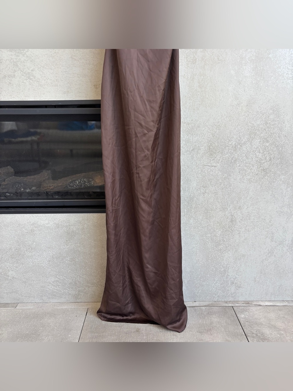 Peppermayo Brown Maxi Slip Dress with Lace Insets - Picture 6 of 13